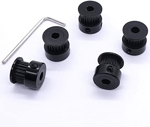 Makee 5pcs 8mm роди 20 заби gt2 појас макара за 3D печатач 6мм ширина 20t тајминг појас алуминиумски појас макара