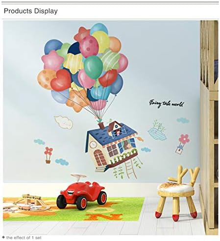 Шарени балони налепници на wallидови DIY животни wallидни декорации за детски соби за бебиња спална соба детска куќа Декорација на