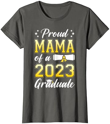 Женска горда мама на класа од 2023 година маица за дипломиран дипломиран