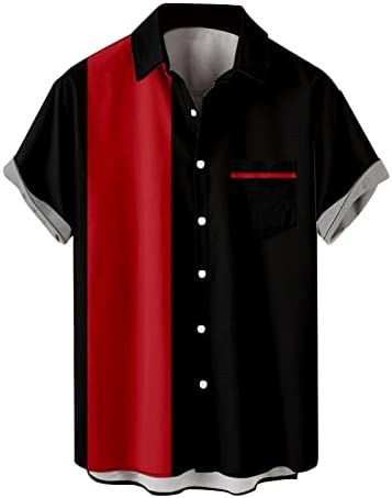 Плус големина хавајска кошула за мажи летни маици со краток ракав, случајно копче надолу кошули со фустани на плажа лабави вклопувани блузи