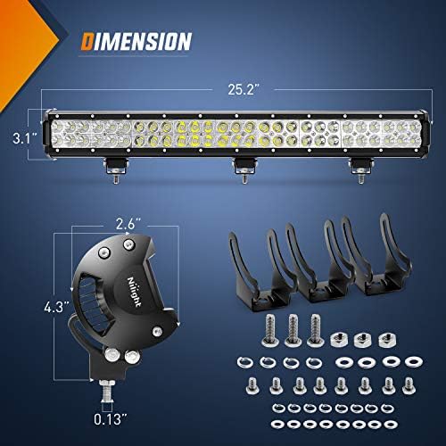 Nillight-ZH405 LED Светлосна Лента 25nch 162w Место Поплава Комбо Led Надвор Од Патот Светла Со Жици Темперамент Комплет, 2 Години Гаранција