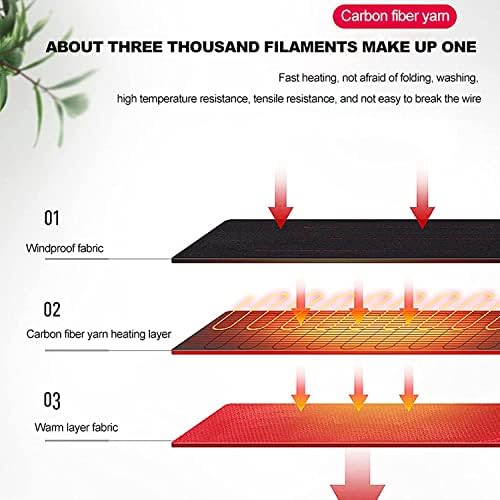 Beiake USB за греење долна облека постави густо греење од 17 зона плус кадифено тркалезно електрично греење топло спортско костум