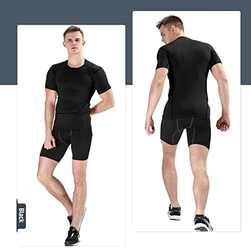 Tesuwel 1 или 2 пакувања панталони за компресија мажи ладно суво кошарка атлетска тренингот трчање хулахопки за спортски хеланки за теретана