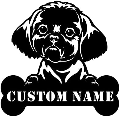Rimego прилагодени метални знаци | Персонализиран знак за кучиња | Decorубител на кучиња wallиден декор, добредојдени знаци за преден трем,