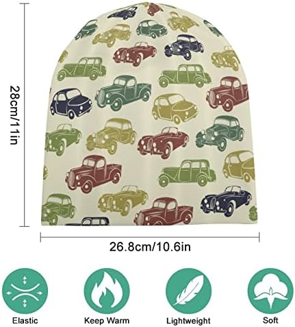Гроздобер дизајни на автомобили од педесетти години Унисекс Бејни капа за топло капаче за череп капа за спиење на една големина една големина