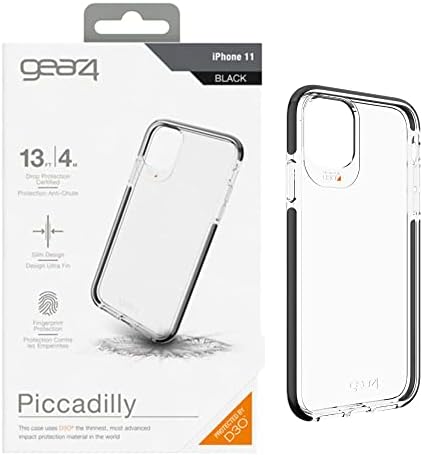 Gear4 Piccadilly Компатибилен Со Iphone 11 Случај, Напредна Заштита Од Удар Со Интегрирана D3o Технологија Телефон Покритие-Црна