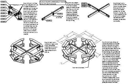 Лесно Самостојна Октагонска Маса За Пикник-Планови За Дизајн Инструкции за Обработка на дрво 08