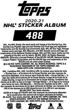 2020-21 Топс НХЛ налепница 488 Шеа Теодор Вегас Златни витези налепници за хокеј налепница