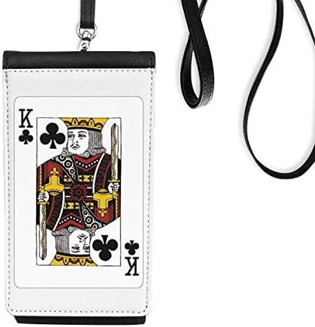Клуб K играње картички Модел телефонски паричник чанта што виси мобилна торбичка црн џеб