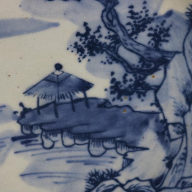 Yfqhdd рачно насликани пејзажни ликови приказни плочи јадења стари порцелански украси антиквитети