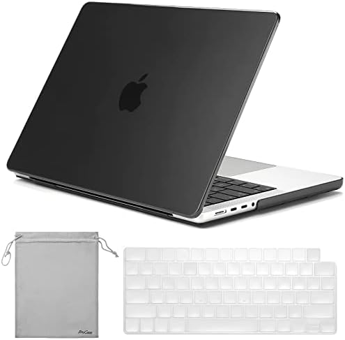 Procase MacBook Pro 14 Inch Case 2023 2022 2021 Model Model A2779 M2 A2442 M1 со Pro/Max Chip, тврда обвивка за тастатура и тастатура на кожата