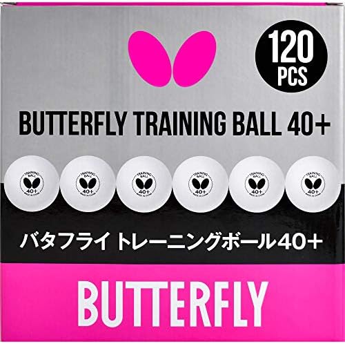 Butterfly 40+ Ball 40+ топка што се користи за обука-достапна во кутија од 6 или 120 бели топки за обука-споредлива со топката
