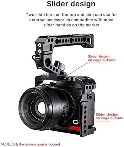 Teerwere Camera Cage Cage Top Hander Camera Camera Video Cage со ARRI лоцирање Двојна ладна чевли за монтирање ARCA SWISS QR Долна плоча