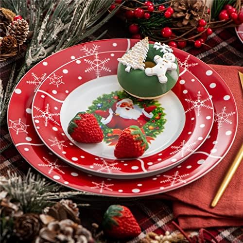 Mgwye 30/60 парче порцелански Божиќен образец подарок за вечера со чаши