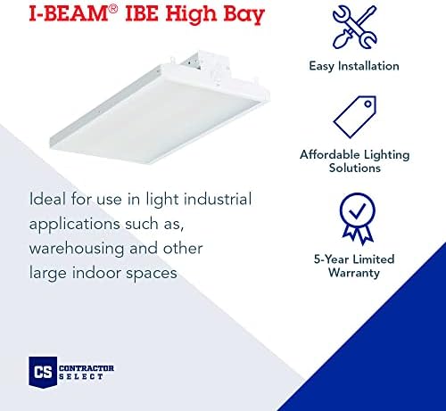 Литонија осветлување IBE 22LM MVOLT 50k 22,000 Lumens Linear High Bay, 5000K | Daylight & HC36 M12 Lithonia fixture Chain hngrs 36 “, сребро