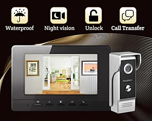 N/A видео -систем за вложување на вратата 7 inch 1000 TVL видео врата Телефон за влез на панел Ден на ноќ за домашна безбедност за