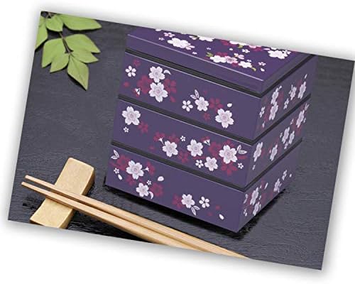 Мијамото Сангио Тешка Кутија 5.0 Тристепена Сакура со Капак За Заптивка, Виолетова Боја, Прибл. 88.5 фл оз