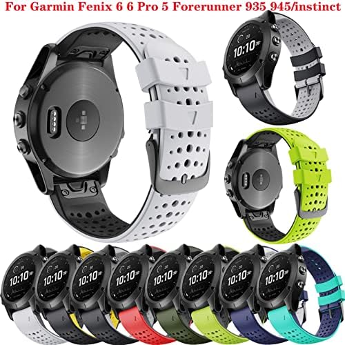 Bcmcbv 22mm Squickfit Watchband за Garmin Феникс 7 6 6Pro 5 5Plus Силиконски Бенд За Пристап S60 S62 forerunner 935 945 Рачен Зглоб