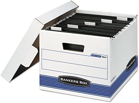 Bankers Box 00784 за складирање на датотеки за виси, LTR, 12-1/4-инчен X15-инчен X9-3/4-инчен, 4/CT, ние/да бидеме