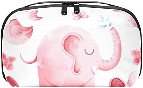 Розова Слон Бебе Туш Козметичка Торба За Жени Симпатична Модна Чанта Водоотпорна Торба За Шминка Пространа Торбичка За Тоалети За Патување