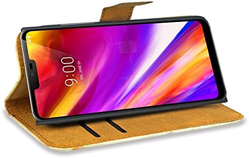 CaseExpert® Убава Печатена Шема Кожа Kickstand Флип Паричник Торба Капак За LG G7 / LG G7 ThinQ