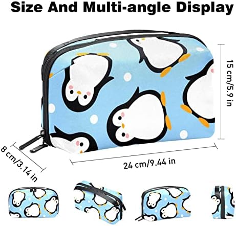 Пренослив Електронски Организатор Торбички Торби Симпатична Пингвин Цртан Филм Патување Кабел За Складирање Торба За Хард Дискови,