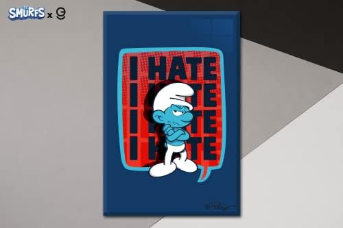 Акрилична рамка на Штрумфс модерна wallидна уметност - EGD X Smurfs серија - Премиер колекција - дизајн на ентериер - акрилна