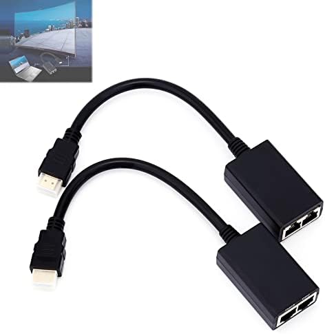 Нула 1080p HDMI Екстендер Приемник Испраќач, 30m Пренос Растојание Lan Ethernet Balun Продолжувач Повторувач преку Cat5e / 6 Поддршка