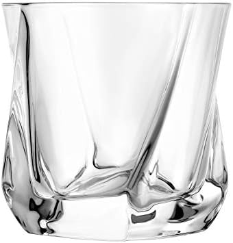 Џојолт Аурора Кристално Виски Стакло-Извртени Чаши За Виски-Комплет од 2 Старомодни Чаши За Алкохол - Кристални Шкотски Чаши За Виски за бурбон-8,10