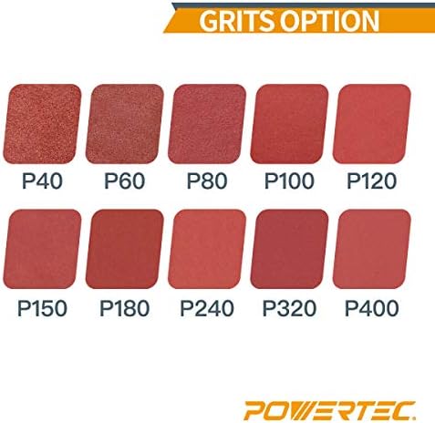 Powertec 401306 Универзални ремени за пескање 3/8-инчи x 13-инчи | Алуминиум оксид 60 решетки - 10 пакувања