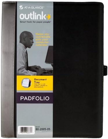 На Прв Поглед Outlink Padfolio, Правни Рампа, Perfed, 8-1/2 x 11-3/4, Црна, 50 Листови