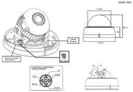 KT & C KPC-HDD121M 1080P 2.1MP Внатрешна купола тип HD-SDI камера, 3,6-16mm варифокални леќи, OSD, вистински механички d/n