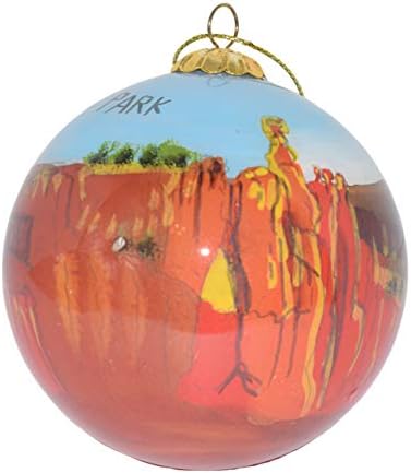 Рачно насликано стакло Божиќно украс - Летен ден на Тор Хаммер Брис Кањон Национален парк