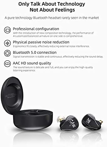 KZ SA08 TWS Вистински Безжичен Bluetooth 5.0 Слушалки Со Микрофон, 8BA Hifi стерео Во Слушалки За Уши, Физички Пасивни Слушалки За Намалување