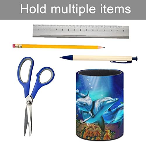 Прекрасни делфини печатено пенкало за молив за молив за организатор на биро за шминка за четка за четки за канцеларија за домашни училници