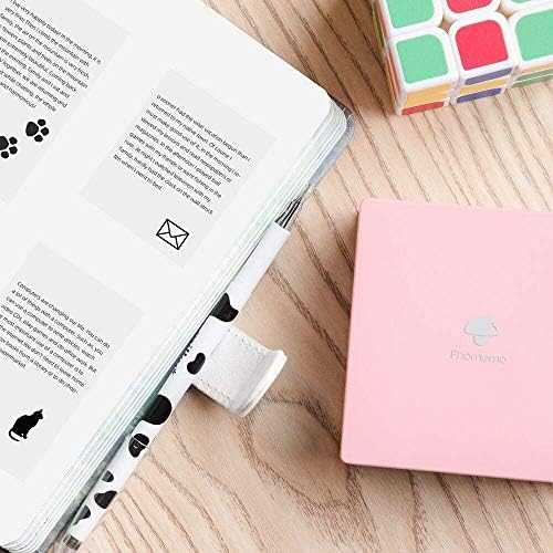 Phomemo M02 Pro Mini Thermal Printer- Bluetooth Фото-печатач со 3 ролни транспарентна хартија за налепница, компатибилен со iOS + Android за план списание, белешки за студии, уметност создавањ