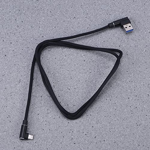 Micro USB кабел за Ultechnovo, кабел за полнач за кабел за податоци од 90 степени, десен агол најлон плетенка USB кабел за универзален